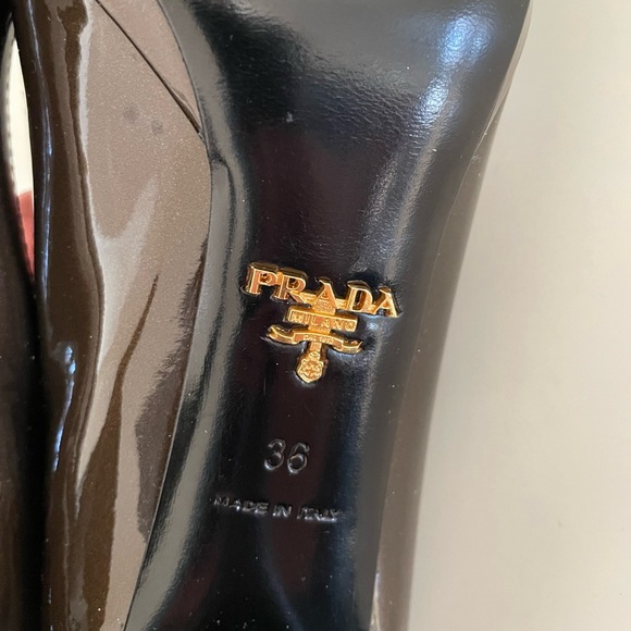 Prada | Patent Leather Pumps - Shimmer Brown - size EU 36 - Picture 8 of 16